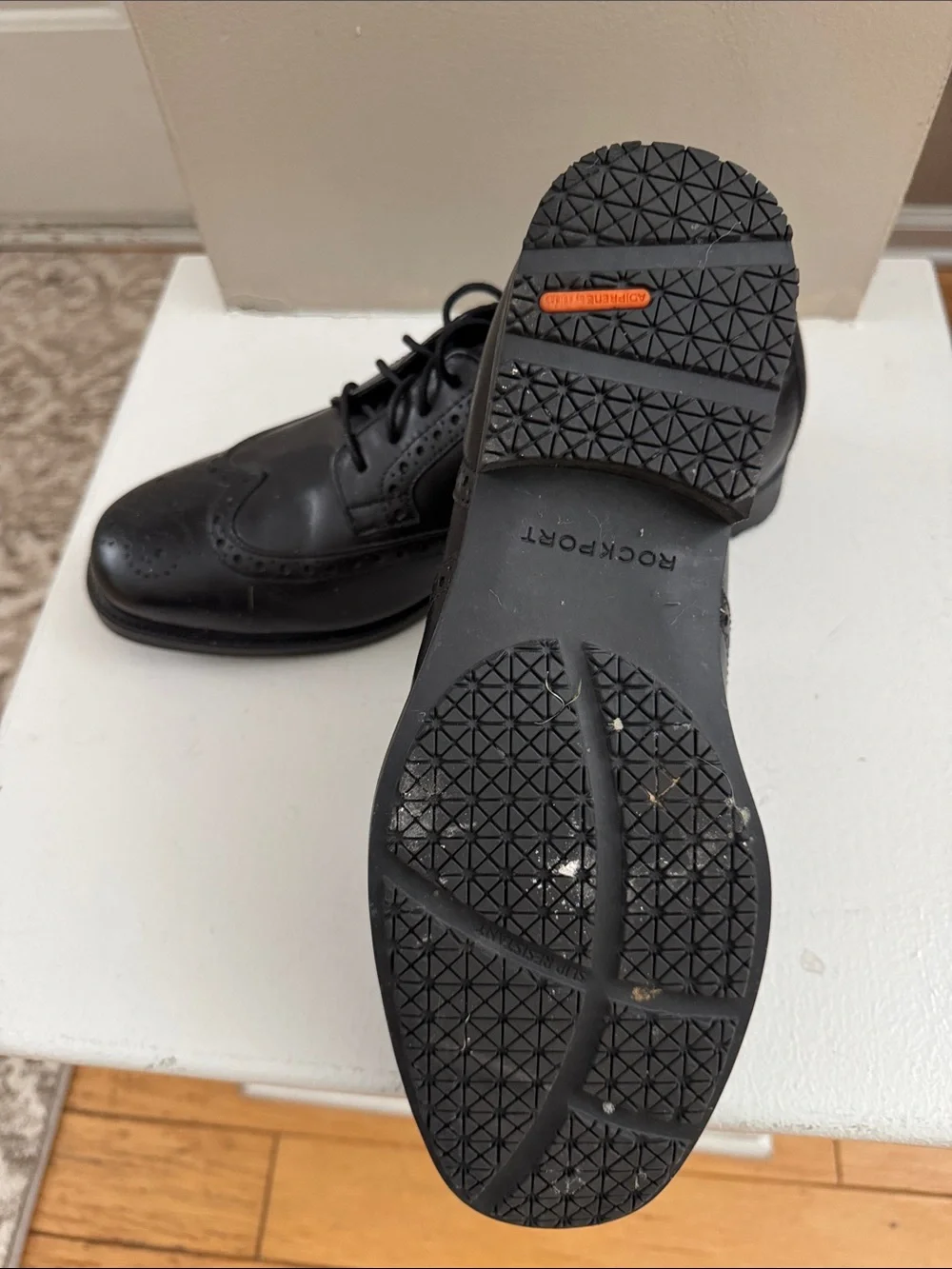 Rockport Men's Black Leather Wingtip Oxfords